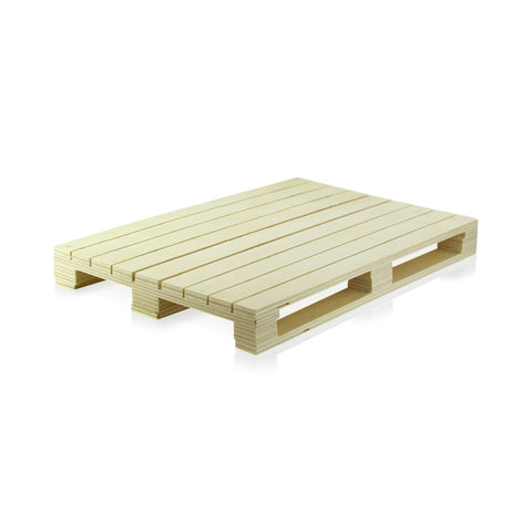 Packnwood Wood Pallet L:11.8in W:7.9in H:1.2in - iFoodservice Online