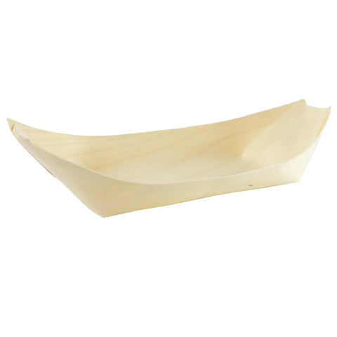 Packnwood WOODSY Large Wooden Boat L:9.4in W:4.3in H:1.2in - iFoodservice Online