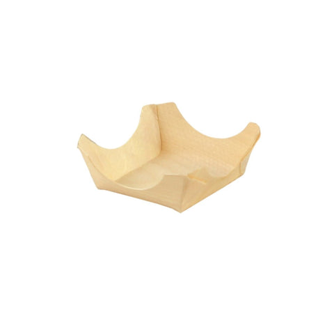 Packnwood WOODSY Wooden Square Plate 1.75oz L:2.3in W:2.25in H:0.95in - iFoodservice Online