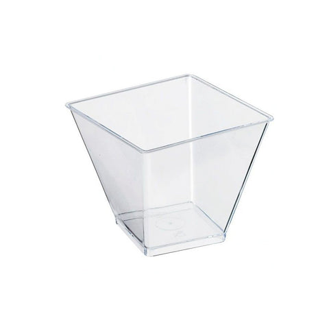Packnwood ZENO Clear Square Cup 3.3oz L:2.4in W:2.4in H:2.75in - iFoodservice Online