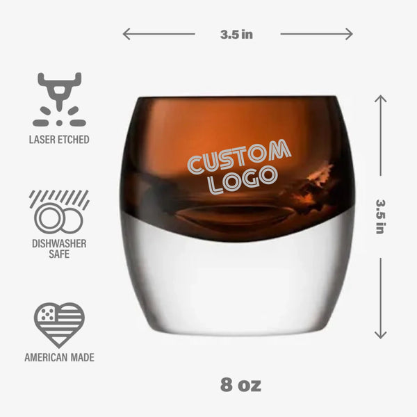 Personalized Whisky Club Whisky Gift Set Peat Brown Engraved | Custom Laser Etched Favor - iFoodservice Online