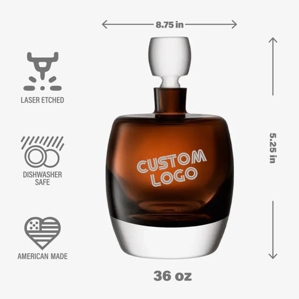 Personalized Whisky Club Whisky Gift Set Peat Brown Engraved | Custom Laser Etched Favor - iFoodservice Online