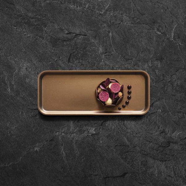 Purasangre Vintage Tray Dorada Stainless Steel Vintage 10.83x6.1x0.59 in - P1501002C - iFoodservice Online