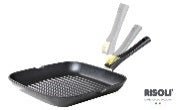 Risoli Grill With Removable Bakelite Handle Teflon Classic (0094INS/26TP) - iFoodservice Online