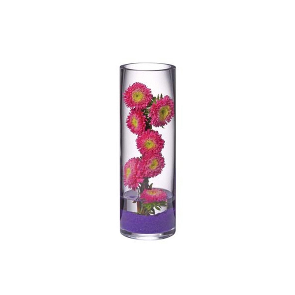 Turgla Decorative Senses dia.4" h:12" Round Clear Glass Vase (Set of 6) (13835) - iFoodservice Online