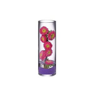 Turgla Decorative Senses dia.4" h:12" Round Clear Glass Vase (Set of 6) (13835) - iFoodservice Online