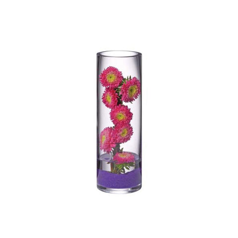 Turgla Decorative Senses dia.4" h:12" Round Clear Glass Vase (Set of 6) (13835) - iFoodservice Online