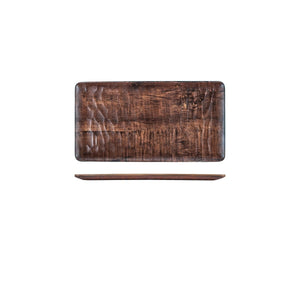 Turgla EcoGrain 12.75" x 7" Rectangular Brown Composite Plate (Set of 12) (TRI536) - iFoodservice Online