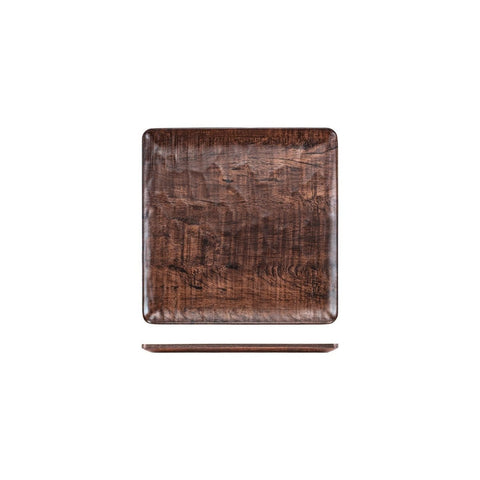 Turgla EcoGrain 7" x 7" Square Brown Composite Plate (Set of 12) (TRI747) - iFoodservice Online