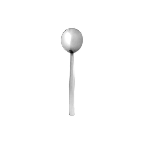 Turgla Flatware Astoria 7.25" Silver Brushed Stainless Steel Soup/Bouillon Spoon 18/10, Set of 12 (ETE1520 - 33) - iFoodservice Online