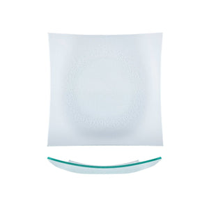 Turgla Fusion Glass Dinnerware 11.5" x 11.5" Square Clear Glass Plate, Set of 6 (02 - 347 - 29CLR) - iFoodservice Online