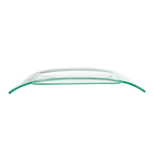 Turgla Fusion Glass Dinnerware 12" x 9.5" x h:1.5" Rectangular Clear Glass Platter, Set of 6 (05 - 124 - 30CLR) - iFoodservice Online