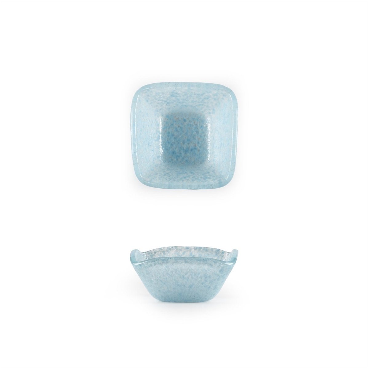 Turgla Fusion Glass Dinnerware 2.25" x 2.25" x h:1.5" 2 oz. Square Blue Glass Ramekin, Set of 24 (02 - 047 - 06BBL) - iFoodservice Online