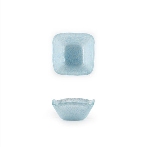 Turgla Fusion Glass Dinnerware 2.25" x 2.25" x h:1.5" 2 oz. Square Blue Glass Ramekin, Set of 24 (02 - 047 - 06BBL) - iFoodservice Online
