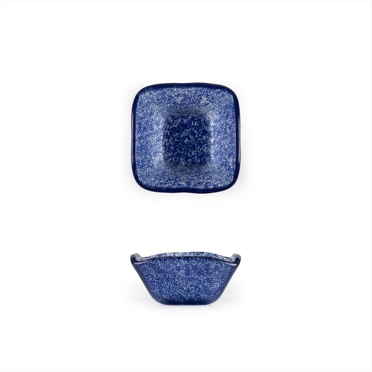 Turgla Fusion Glass Dinnerware 2.25" x 2.25" x h:1.5" 2 oz. Square Blue Glass Ramekin, Set of 24 (02 - 047 - 06CBL) - iFoodservice Online
