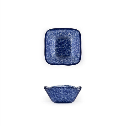 Turgla Fusion Glass Dinnerware 2.25" x 2.25" x h:1.5" 2 oz. Square Blue Glass Ramekin, Set of 24 (02 - 047 - 06CBL) - iFoodservice Online