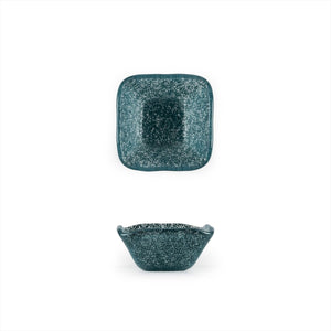 Turgla Fusion Glass Dinnerware 2.25" x 2.25" x h:1.5" 2 oz. Square Blue Glass Ramekin, Set of 24 (02 - 047 - 06TRQ) - iFoodservice Online