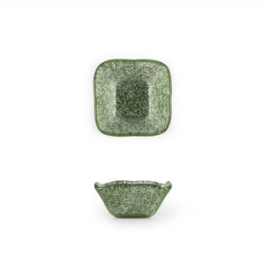 Turgla Fusion Glass Dinnerware 2.25" x 2.25" x h:1.5" 2 oz. Square Green Glass Ramekin, Set of 24 (02 - 047 - 06GRN) - iFoodservice Online