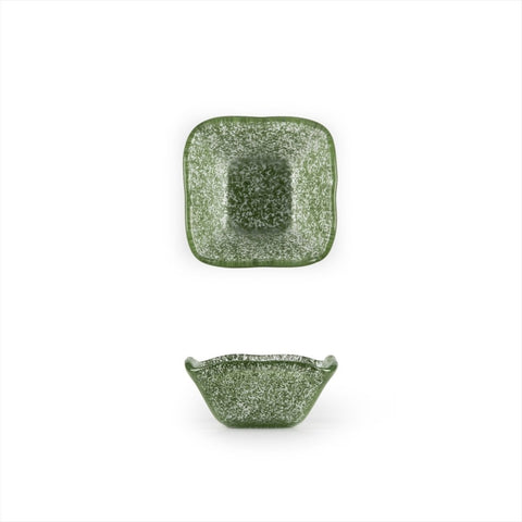 Turgla Fusion Glass Dinnerware 2.25" x 2.25" x h:1.5" 2 oz. Square Green Glass Ramekin, Set of 24 (02 - 047 - 06GRN) - iFoodservice Online