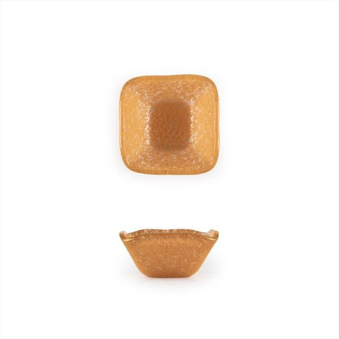 Turgla Fusion Glass Dinnerware 2.25" x 2.25" x h:1.5" 2 oz. Square Orange Glass Ramekin, Set of 24 (02 - 047 - 06ORG) - iFoodservice Online