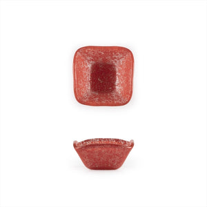 Turgla Fusion Glass Dinnerware 2.25" x 2.25" x h:1.5" 2 oz. Square Red Glass Ramekin, Set of 24 (02 - 047 - 06RED) - iFoodservice Online