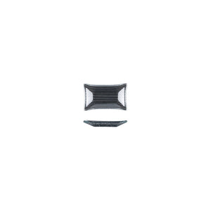 Turgla Fusion Glass Dinnerware 4.25" x 2.5" x h:0.5" 1 oz. Rectangular Black Glass Ramekin, Set of 24 (10 - 036 - 11BLK) - iFoodservice Online