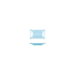 Turgla Fusion Glass Dinnerware 4.25" x 2.5" x h:0.5" 1 oz. Rectangular Blue Glass Ramekin, Set of 24 (10 - 036 - 11BBL) - iFoodservice Online