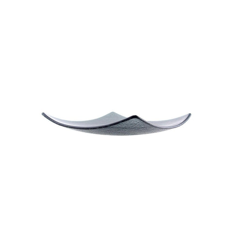 Turgla Fusion Glass Dinnerware 5.75" x 5.75" Square Charcoal Glass Plate, Set of 12 (02 - 347 - 15CHR) - iFoodservice Online