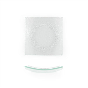 Turgla Fusion Glass Dinnerware 5.75" x 5.75" Square Clear Glass Plate, Set of 12 (02 - 347 - 15CLR) - iFoodservice Online
