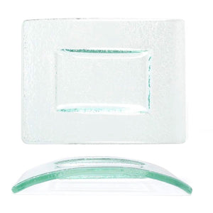 Turgla Fusion Glass Dinnerware 6" x 4" Rectangular Clear Glass Plate, Set of 12 (05 - 004 - 15CLR) - iFoodservice Online