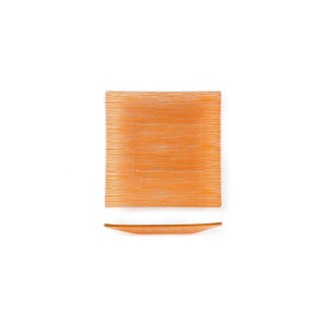 Turgla Fusion Glass Dinnerware 7.75" x 7.75" Square Orange Glass Plate, Set of 12 (02 - 414 - 20ORG) - iFoodservice Online