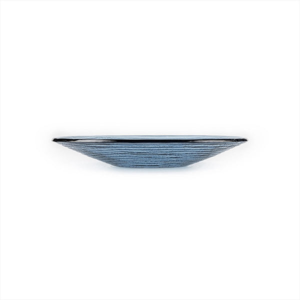 Turgla Fusion Glass Dinnerware dia.11.75" h:1.5" 32 oz. Round Transparent Blue Glass Bowl, Set of 6 (04 - 316 - 30TBLU) - iFoodservice Online