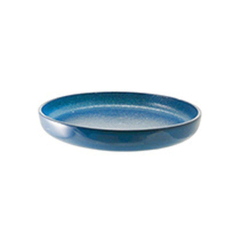 Turgla Fusion Glass Dinnerware dia.13.5" h:1" Round Blue Glass Platter, Set of 6 (04 - 385 - 34ING) - iFoodservice Online
