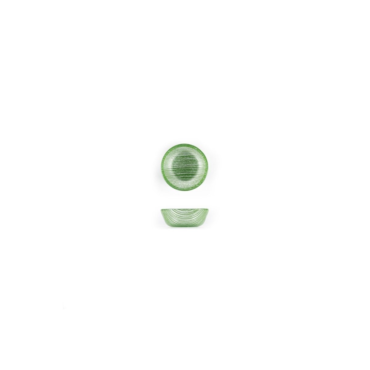Turgla Fusion Glass Dinnerware dia.2.75" h:1.25" 4 oz. Round Green Glass Ramekin, Set of 24 (04 - 415 - 07GRN) - iFoodservice Online