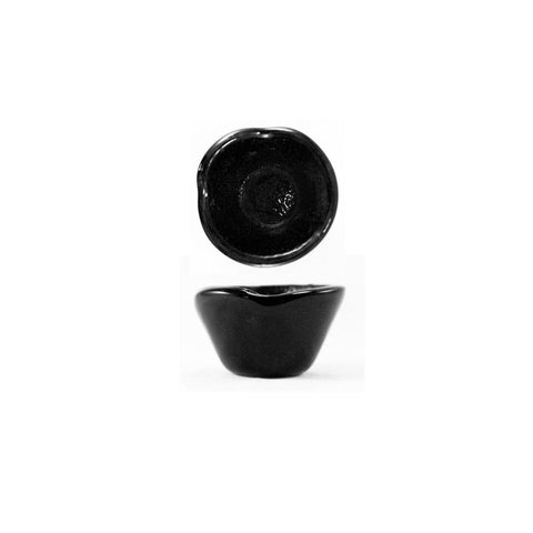 Turgla Fusion Glass Dinnerware dia.2.75" h:1.5" 2 oz. Round Black Glass Ramekin, Set of 24 (10 - 029 - 06BLK) - iFoodservice Online