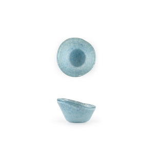 Turgla Fusion Glass Dinnerware dia.2.75" h:1.5" 2 oz. Round Blue Glass Ramekin, Set of 24 (10 - 029 - 06BBL) - iFoodservice Online