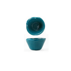 Turgla Fusion Glass Dinnerware dia.2.75" h:1.5" 2 oz. Round Blue Glass Ramekin, Set of 24 (10 - 029 - 06TRQ) - iFoodservice Online