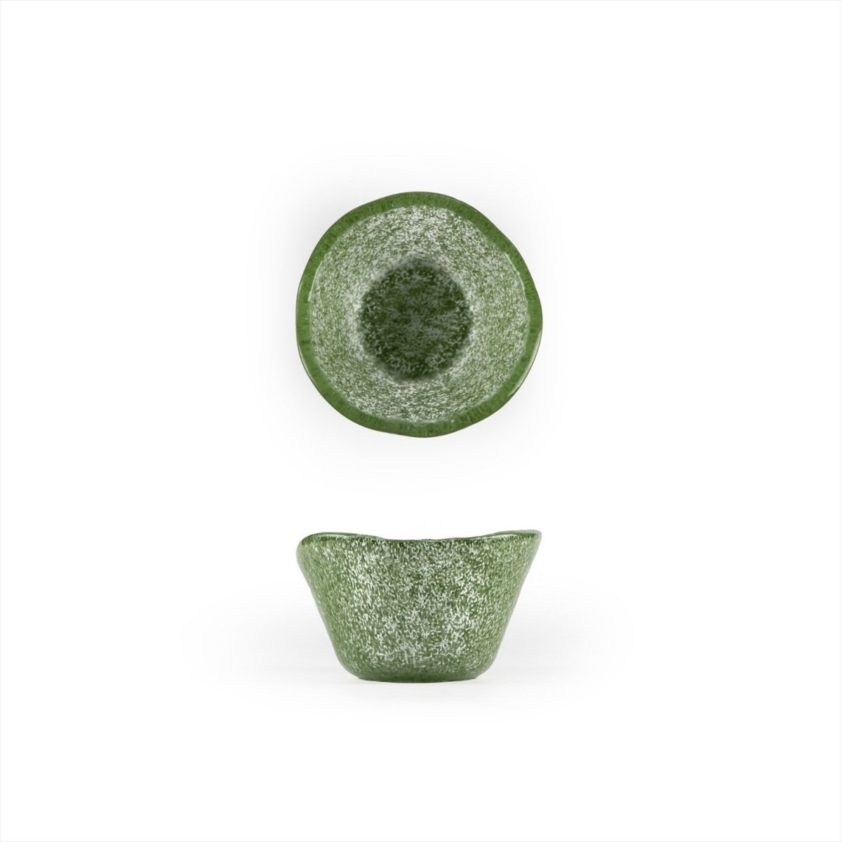 Turgla Fusion Glass Dinnerware dia.3.25" h:2" 4 oz. Round Green Glass Ramekin, Set of 24 (10 - 029 - 09GRN) - iFoodservice Online