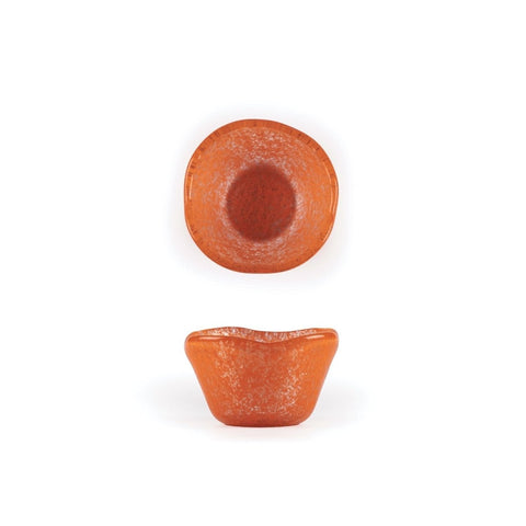 Turgla Fusion Glass Dinnerware dia.3.25" h:2" 4 oz. Round Orange Glass Ramekin, Set of 24 (10 - 029 - 09ORG) - iFoodservice Online