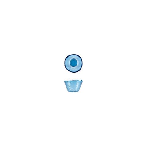 Turgla Fusion Glass Dinnerware dia.3.25" h:2" 4 oz. Round Transparent Blue Glass Ramekin, Set of 24 (10 - 029 - 09TBLU) - iFoodservice Online