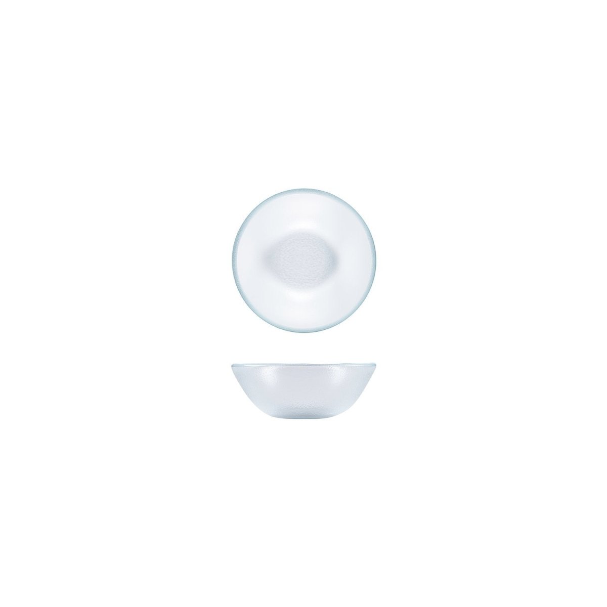 Turgla Fusion Glass Dinnerware dia.5.5" h:2" 14 oz. Round Clear Glass Bowl, Set of 12 (04 - 019 - 14SCLR) - iFoodservice Online