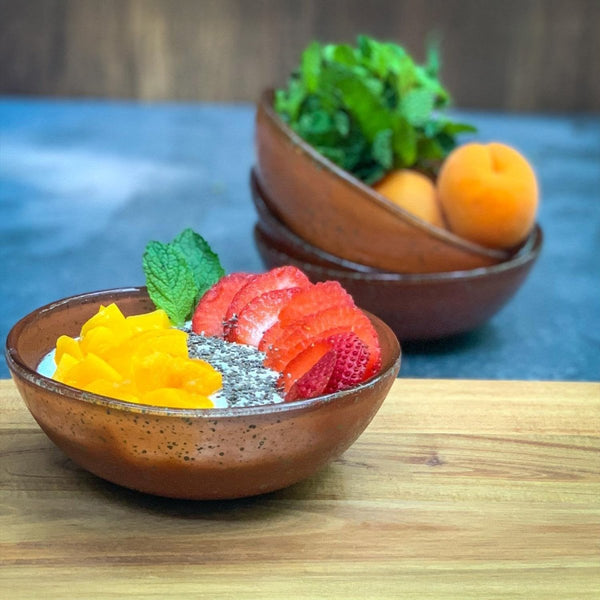 Turgla Fusion Glass Dinnerware dia.5.5" h:2" 14 oz. Round Paprika Glass Bowl, Set of 12 (04 - 019 - 14PPKS) - iFoodservice Online
