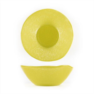 Turgla Fusion Glass Dinnerware dia.7.5" h:2.75" 20 oz. Round Yellow Glass Bowl, Set of 12 (10 - 027 - 20YLW) - iFoodservice Online