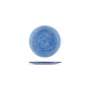Turgla Fusion Glass Dinnerware dia.7.75" Round Blue Glass Plate, Set of 12 (04 - 396 - 20CBL) - iFoodservice Online