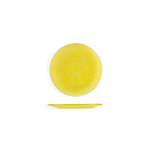 Turgla Fusion Glass Dinnerware dia.7.75" Round Yellow Glass Plate, Set of 12 (04 - 396 - 20YLW) - iFoodservice Online