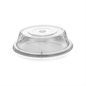Turgla Polycarbonate Misc dia.10.25" h:2.75" Round Clear Polycarbonate Plate Cover (Set of 25) (R - SRVCVR258CLR) - iFoodservice Online