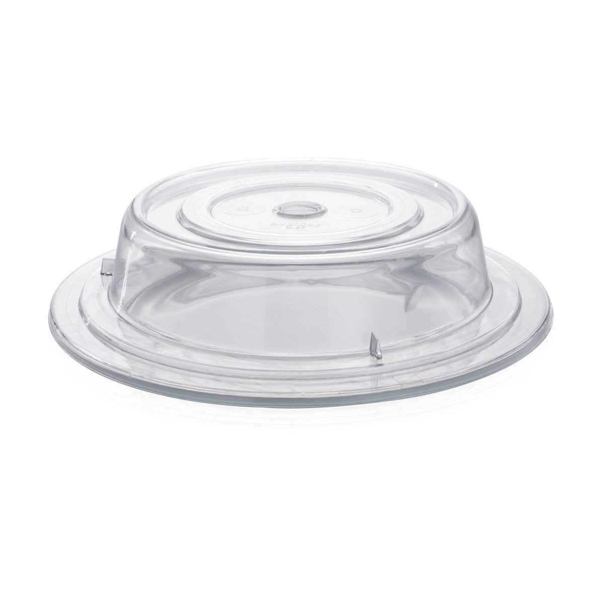Turgla Polycarbonate Misc dia.11.25" h:2.5" Round Clear Polycarbonate Plate Cover (Set of 25) (R - SRVCVR286CLR) - iFoodservice Online