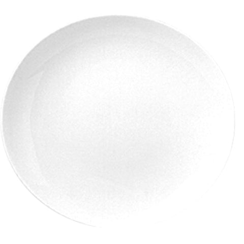 Turgla Porcelain Delta - Coupe 11" x 10" Oval White Porcelain Plate (Set of 6) (D129IZ00) - iFoodservice Online