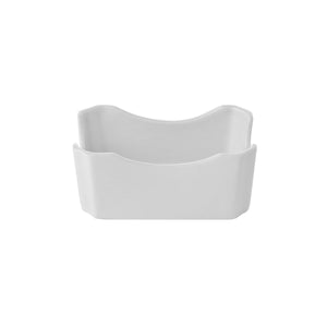 Turgla Porcelain Delta - Coupe 4.75" x 2.75" x h:2" Rectangular White Porcelain Sugar Pack Holder (Set of 12) (GR12PSK00) - iFoodservice Online