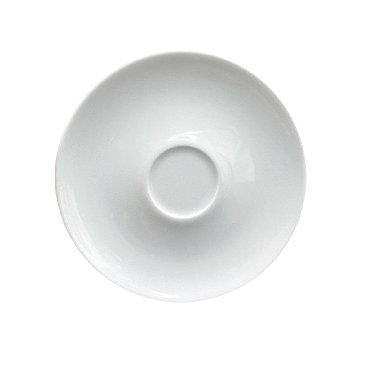 Turgla Porcelain Delta - Coupe dia.4.5" Round White Porcelain Saucer (Set of 24) (BST01KT00) - iFoodservice Online